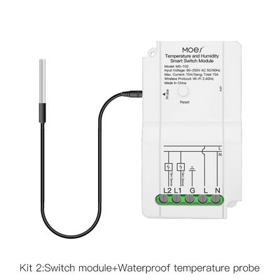 Wifi-Temperatur und Feuchtigkeits-intelligenter Lastschalter 15a 240v