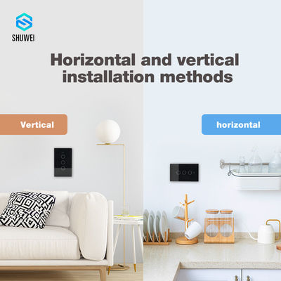 Weisen-intelligente Schalter-Sprachsteuerung TuyaAPP Alexa Google Home Soems 110V amerikanische schwarze der Noten-3 Gruppen-3