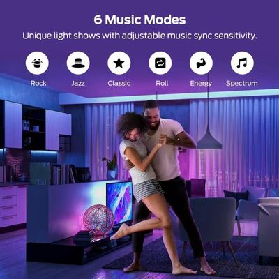 5m intelligenter LED Licht-Streifen-Fernsteuerungssynchronisierung zur Musik-zugänglichen Traumfarbe SMD5050