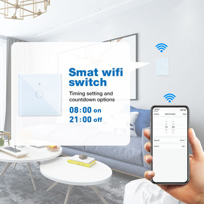BRITISCHER Standard-1gang Smart Wifi Wand-Schalter Soem-ODM-EU wasserdicht für Hausautomation