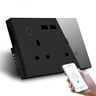 BRITISCHE intelligente WiFi-Wandsteckdose mit USB-Sockel-Ladegerät