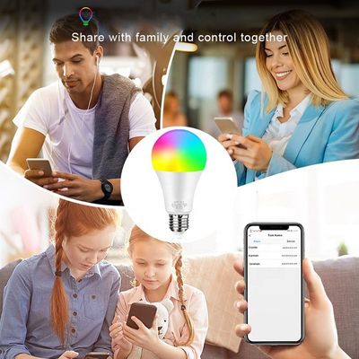 Birnen-Arbeiten Dimmable E26 Smart WiFi LED mit Alexa Google Home 2700K-6500K RGBWW