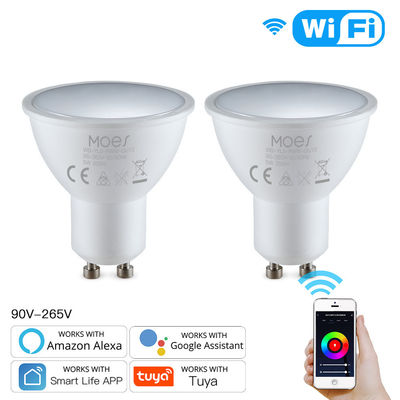 Glühlampe-Arbeiten RGBW Wifi Birnen-5W GU10 Smart LED mit Alexa Google Home