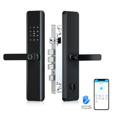 Biometrisches intelligentes Wifi-Türschloss mit Griff-Keyless Eingangstür-Verschluss mit Fingerabdruck