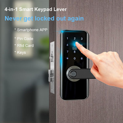 Türschloss-Keyless Eingangstür-Verschluss inländisches Wertpapier-Fingerabdruck-Smarts Wifi mit Tastatur IC-Karte für