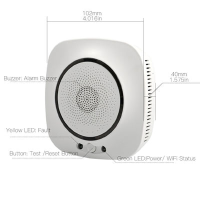 Gas-Detektor-Küchen-Kochgas-Leck-Warnung und Kohlenmonoxid-Detektor Tuya APP Smart WiFi