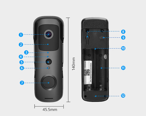 Sicherheits-Türklingel-Kamera 2.4G Smart Hd Wifi mit Glockenspiel-Nachtsicht-Zweiwegaudio